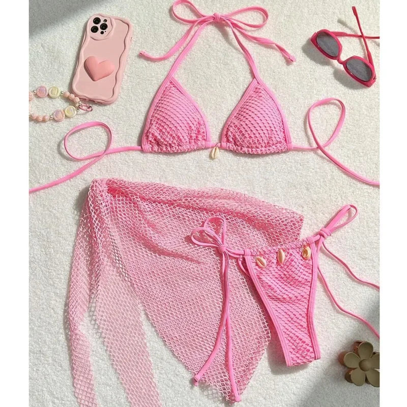 Bikini Mujer 2025 | 3 Piezas Sexy Brasileño Playa y Piscina