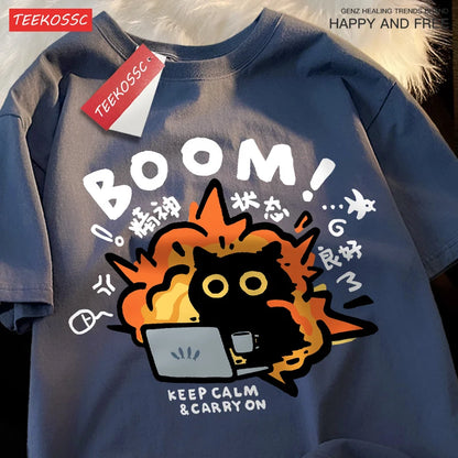 Camiseta Good Mental State | Algodón Hombre y Mujer | Manga Corta Verano 2025 Oversized Casual