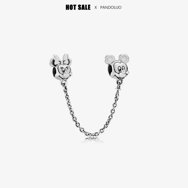 Charm Navideño Disney en Plata 925 – Abalorios Mickey y Minnie para Pulseras Originales Mujer