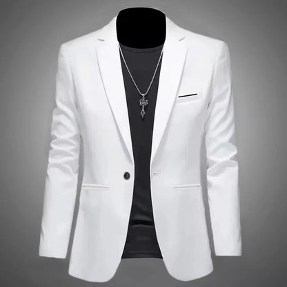Blazer Casual Slim Fit para Hombre Estilo Boutique Antiarugas de un Botón