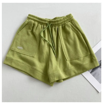 Shorts Mujer Anchos con Cordón | Cintura Alta Ajustable y Diseño Casual Deportivo
