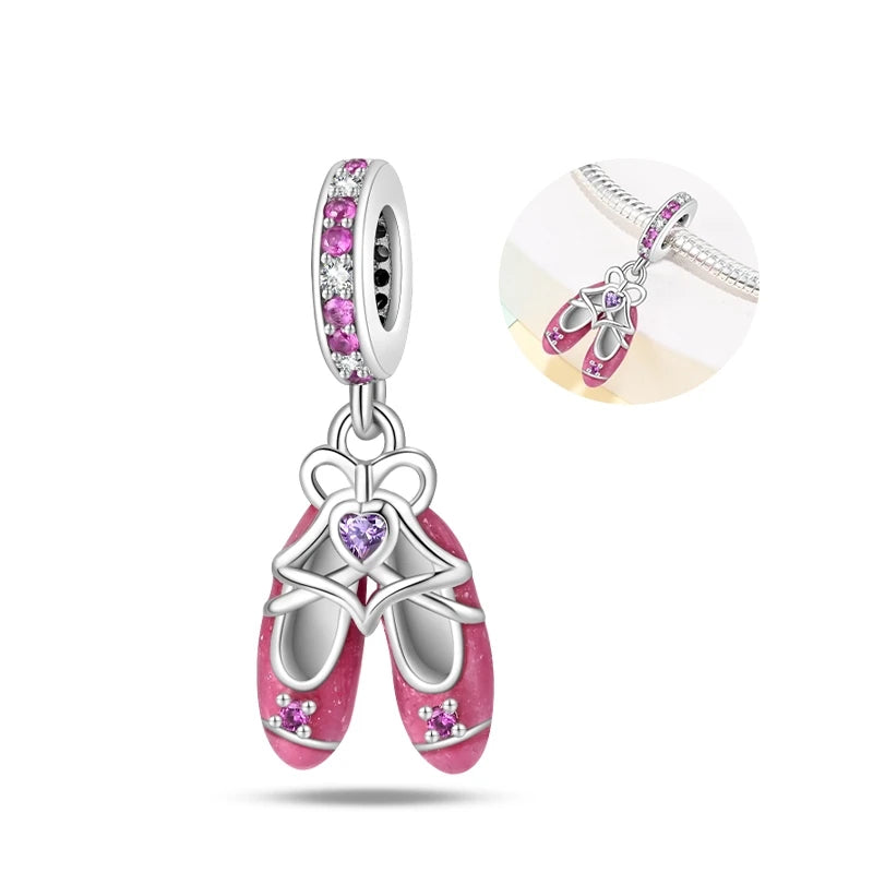 New in 925 Sterling Silver Red Color Series Heart-Shaped  Charm Beaded Fit Original 3mm Woman Bracelet Lucky DIY Jewelry Gifts
