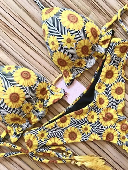 RUOTONGSEPT Bikini Estampado Mujer 2022 | Bandage Brasileño 2 Piezas