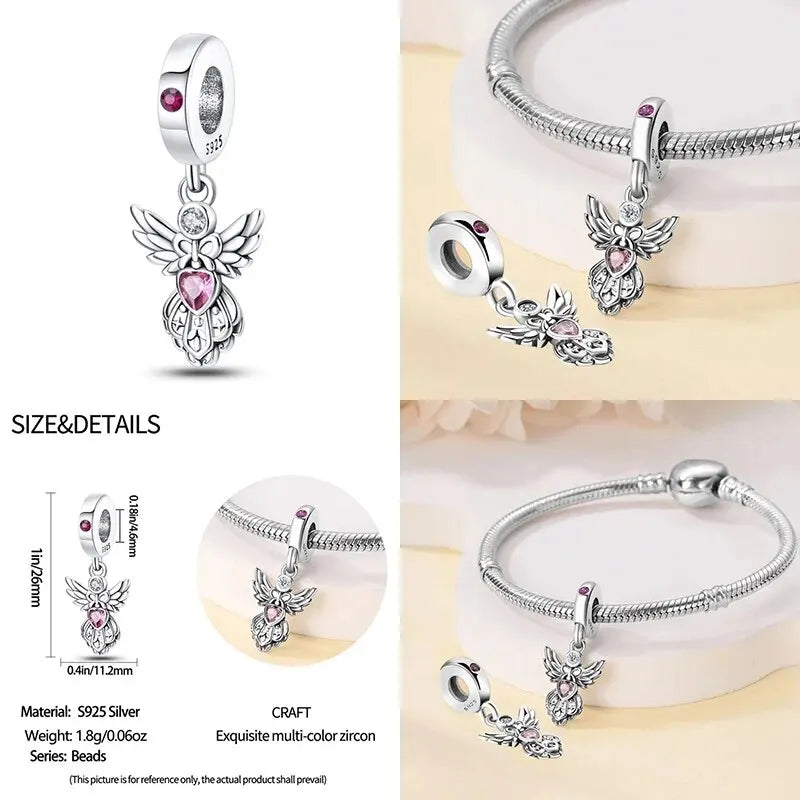 Charm Plata 925 Flor de Loto Retro | Bead Clásico Compatible Pandora Mujer