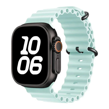 Correa Ocean de silicona para Apple Watch – Compatible Ultra 2, Series 10-5 (38mm-49mm)