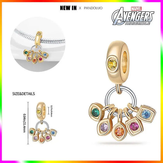 Charm Marvel Disney en Plata 925 – Abalorios Captain America, Wolverine y Deadpool para Pulsera Original Mujer