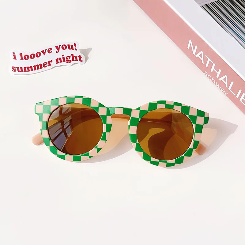 Gafas de Sol Vintage Redondas para Niños | Protección UV400 Acrílico Frosted