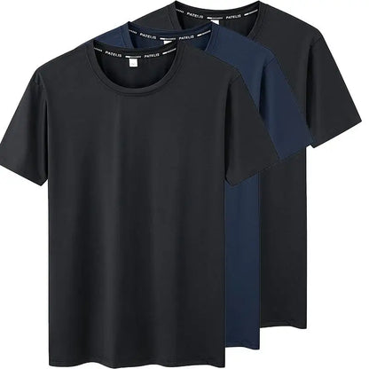 Camiseta Oversize Plus Size para Hombre – T-shirt 5XL-7XL, Transpirable Quick Dry, Fitness, Running, Manga Corta, Cuello Redondo