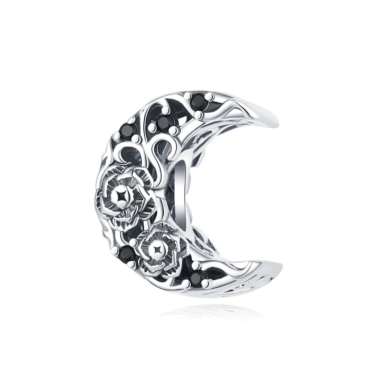 Charm Plata 925 Colgante Colorido Sol Luna Estrellas | Dije Compatible Pandora Pulsera y Collar Mujer