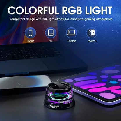 Altavoz Bluetooth Portátil G200 con Luces RGB – Mini Parlante Inalámbrico con Imán, 7H Reproducción, Soporte para Teléfono