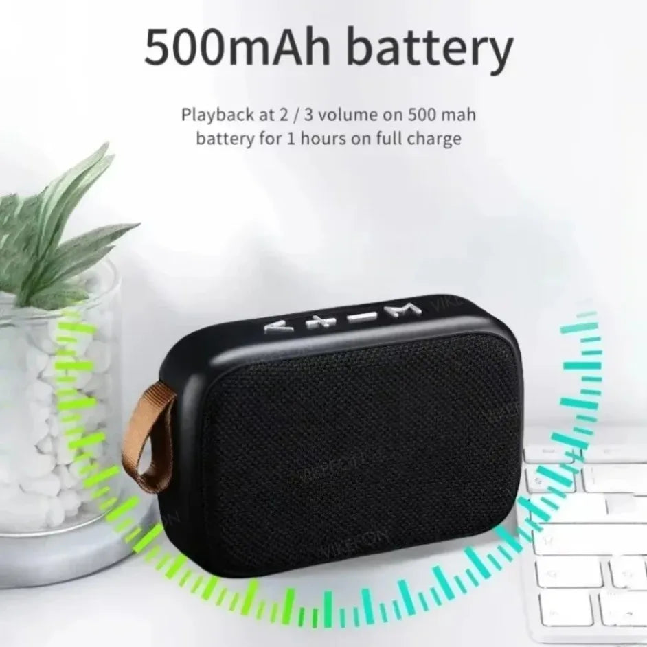 Soundbar Bluetooth 5.0 Portátil – Parlante Inalámbrico HiFi con Subwoofer, Batería 500mAh y Reproductor TF/USB