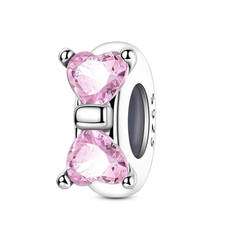 Charm de Plata 925 con Mariposa y Dragón – Abalorio Colorido con Zirconia Arcoíris para Pulseras DIY