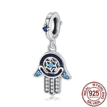 Charm Mano de Fátima con Ojo Todo lo Ve en plata 925 – Compatible Pandora, pulsera y collar mujer 2025