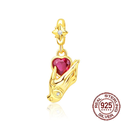 Charm Mano de Fátima con Ojo Todo lo Ve en plata 925 – Compatible Pandora, pulsera y collar mujer 2025