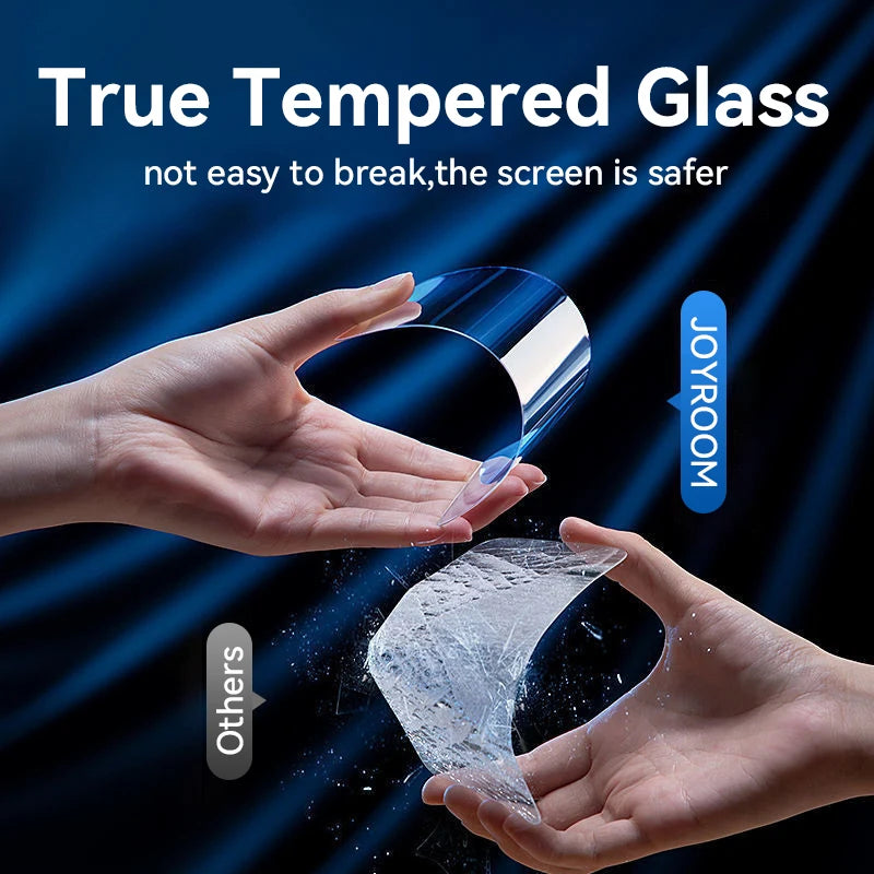 Joyroom Protector de Pantalla de Vidrio Templado HD | Compatible con iPhone 11/12/13/14/15/16 Pro Max | Protección Completa