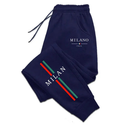 Pantalones Jogger Milan City 2025 – Alta Calidad, Hombre, Otoño Invierno, Casual, Deportivo, Running Outdoor