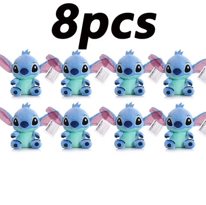 Peluche Stitch Disney 4/8 Pulgadas – Muñeco de Peluche Azul/Rosa | Juguete Anime Lilo & Stitch Regalo para Niños
