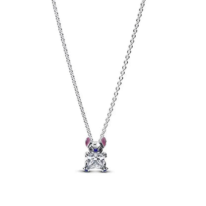 Collar, Aretes y Charm Disney Stitch | Compatible Pandora Pulsera Mujer DIY