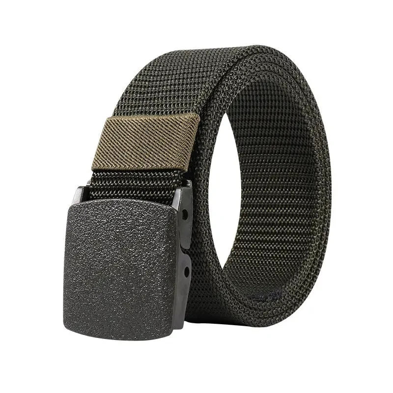 Cinturón Unisex de Moda para Hombre | Cinturón Ajustable 120cm con Hebilla Plástica | Cinturón Táctico para Pantalones, Viajes y Outdoor