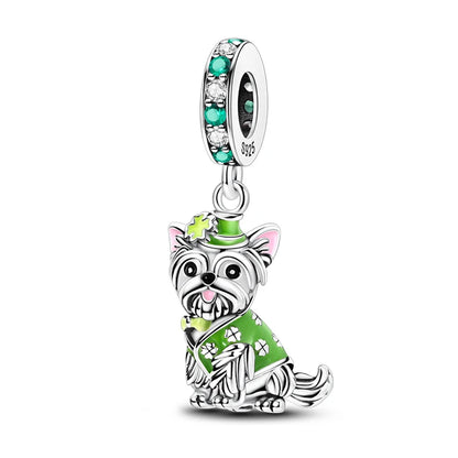 Charm de Plata S925 Hamster, Terrier y Princesa – Abalorios Brillantes para Pulseras Originales 3mm