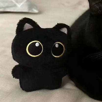 Peluche Gato Negro 10cm | Muñeco Suave Colgante Almohada Cojín Regalo Niños