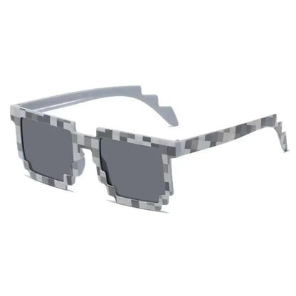 Kids Sunglasses Funny Sun Glasses Cosplay Action Game Toy Square Glasses Pixel Mosaic Очки Thug Life Eyewear Driving Goggles