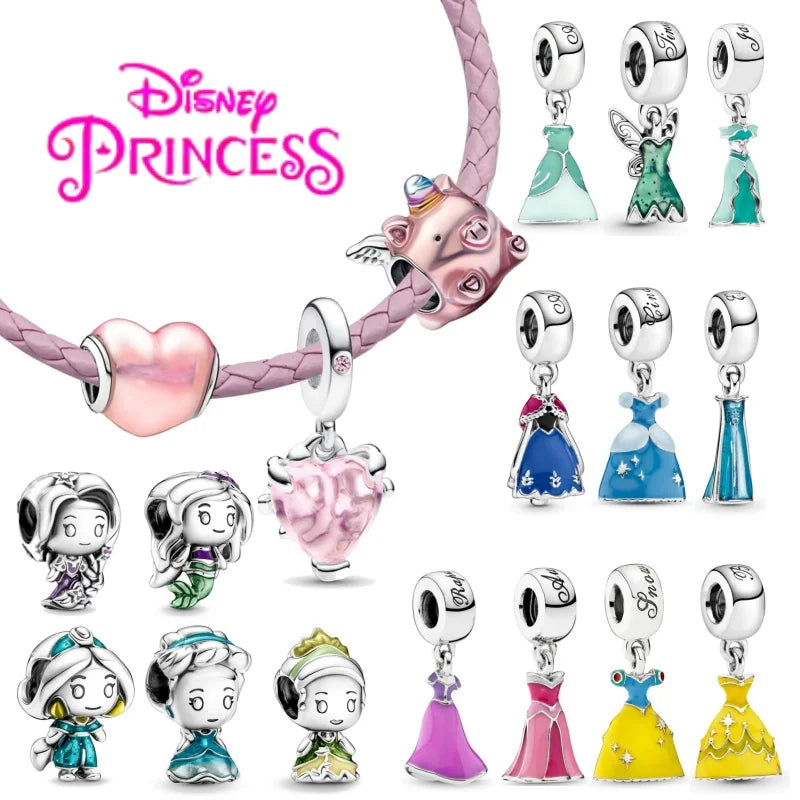 Charm Disney Cerdito Volador Rosa & Princesas | Compatible Pandora Pulsera Mujer DIY