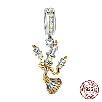 Charm avión y luciérnaga en plata 925 – Amor y viaje, compatible Pandora, pulsera y collar DIY mujer