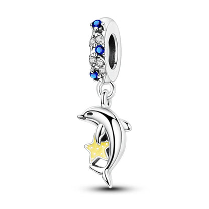 Charm de Plata S925 Hamster, Terrier y Princesa – Abalorios Brillantes para Pulseras Originales 3mm
