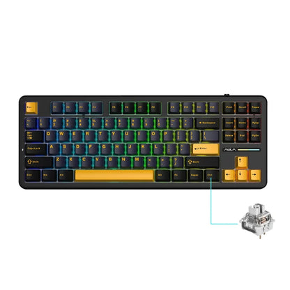 Teclado Mecánico AULA F87Pro – 87 Teclas, Triple Modo (USB/2.4G/Bluetooth), RGB, Hot-Swap y Batería 4000mAh