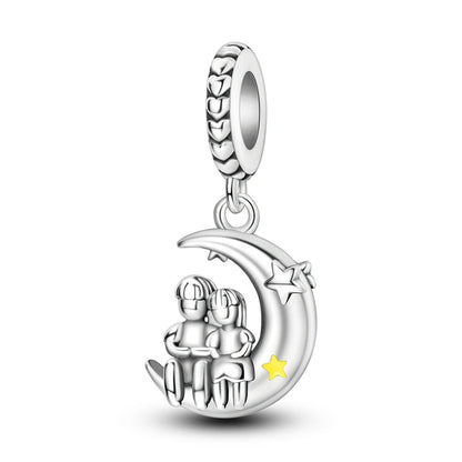 Original 925 Sterling Silver Mother's Love Embrace Charms Beads Pendants Fit S925 Bracelet Necklace Fine DIY Jewelry