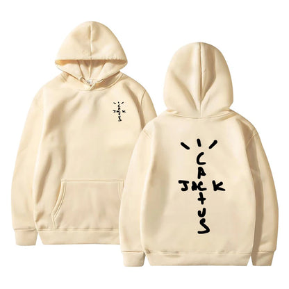 Hoodie Cactus Jack – Sudadera Unisex con Estampado Doble Cara, Moda Streetwear de Otoño