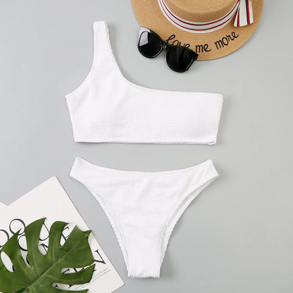 Bikini Mujer 2025 | Sexy Brasileño One Shoulder Playa y Piscina