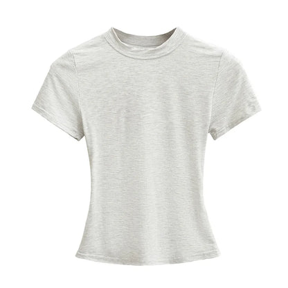 Camiseta Mujer Casual 2024 | T-shirt Slim Fit Manga Corta Sexy Básica Estilo Y2K