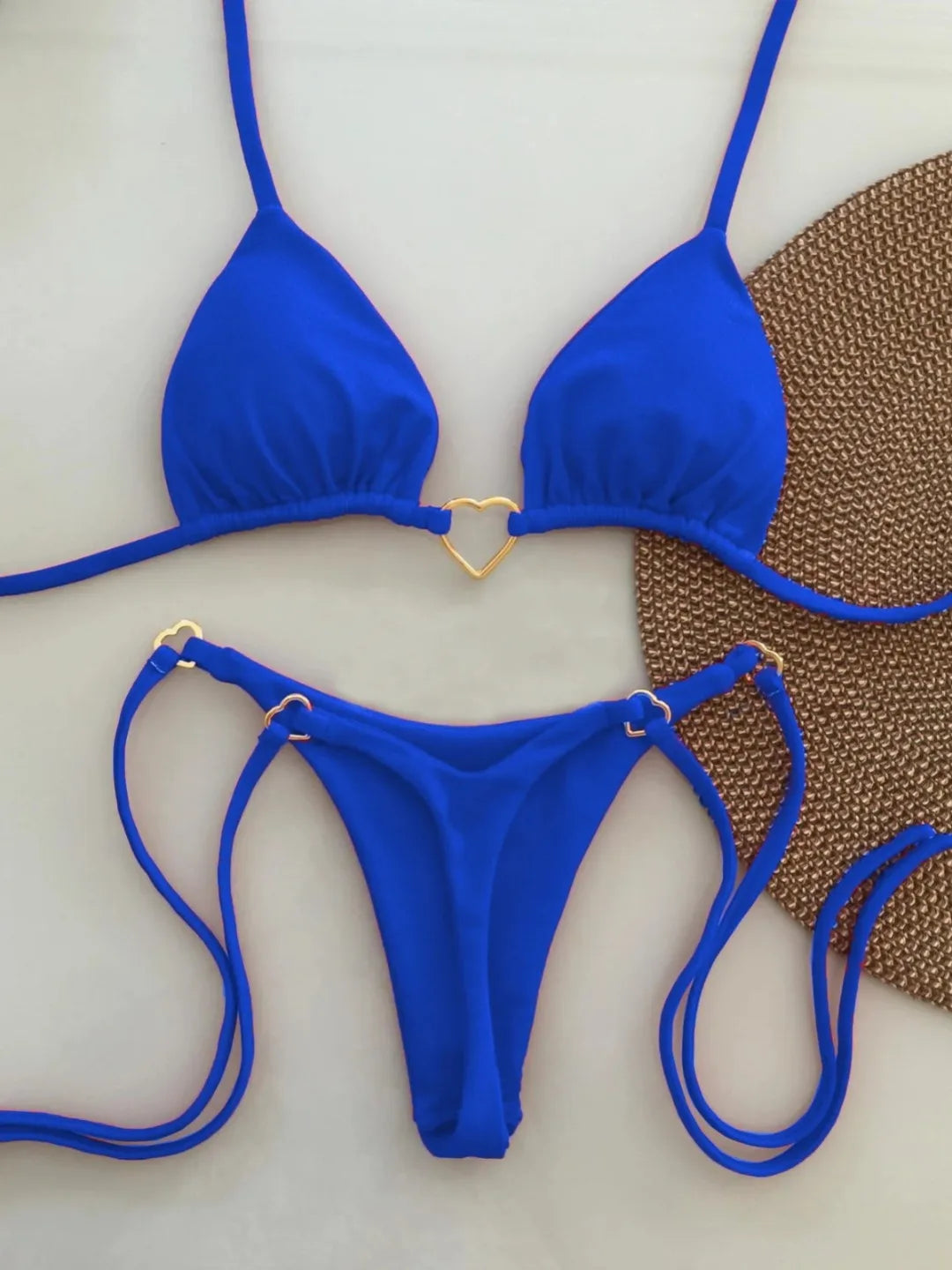 Bikini Blanco Mujer 2025 | Traje de Baño de Cintura Baja con Cordón