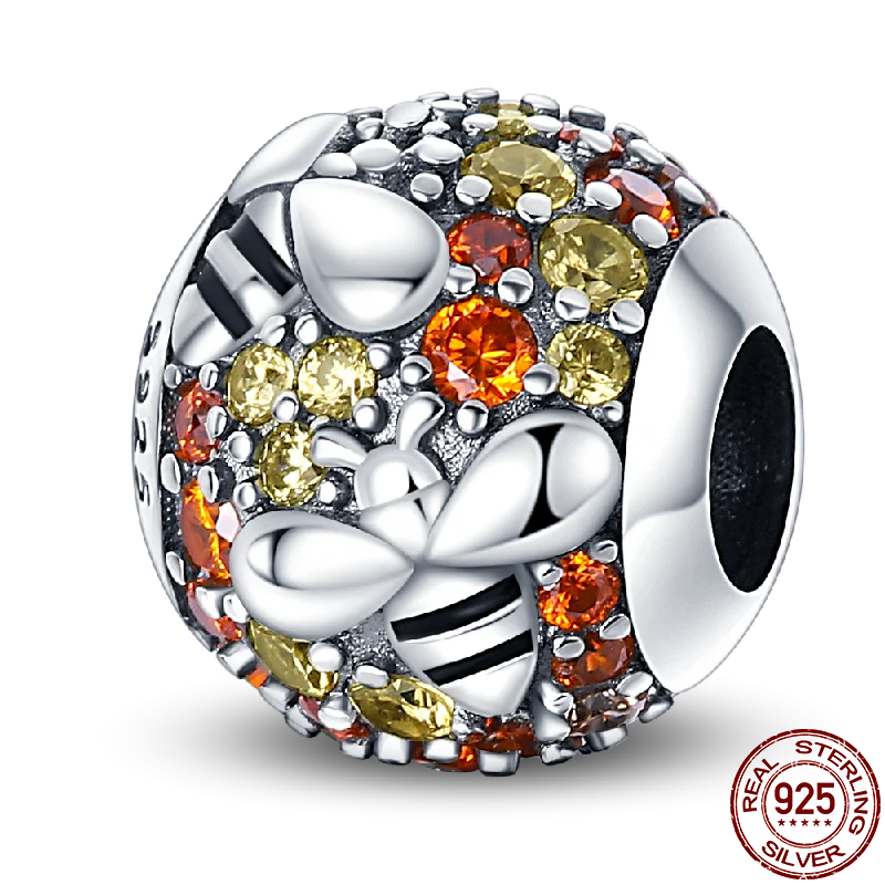 Charm Buho Serie Bee en Plata 925 – Abalorio DIY para Pulseras Originales Mujer
