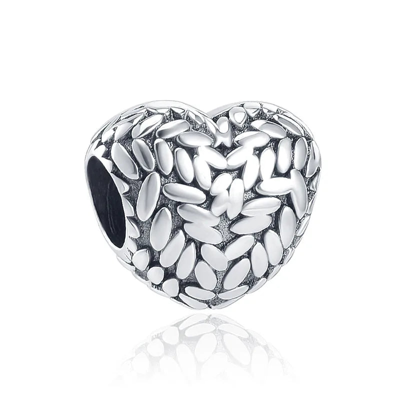 Charm Plata 925 Árbol de la Familia, Pluma, Copo de Nieve y Niño | Dijes Colgantes Compatibles con Pulseras Pandora