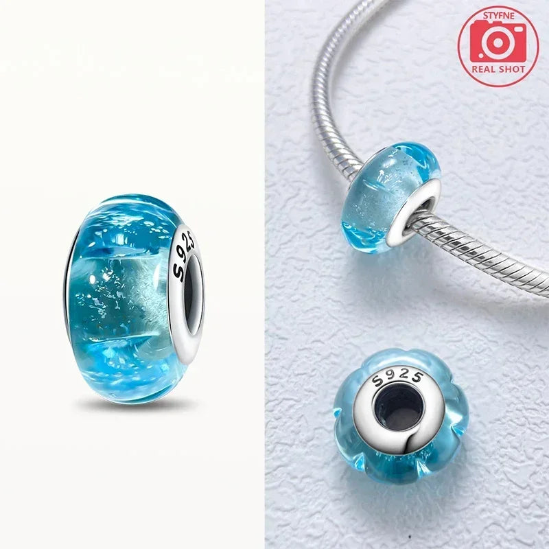 Cuenta Murano en Plata 925 | Beads de Vidrio de Colores para Pulsera Pandora Original