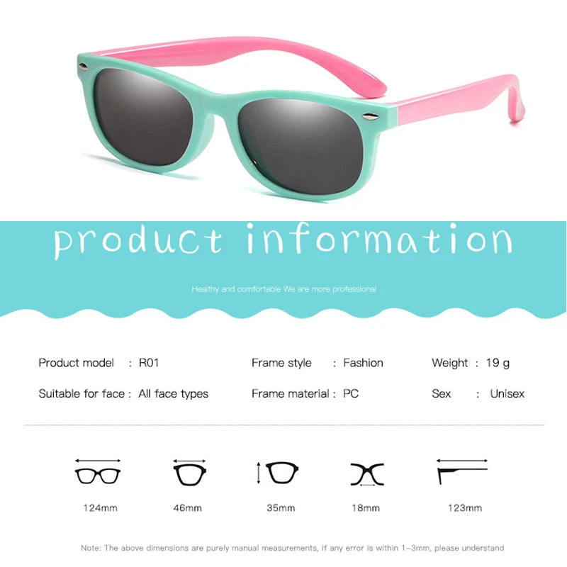 Gafas de Sol Polarizadas para Niños | TR90 Silicona Ultraligeras UV400 Multicolor