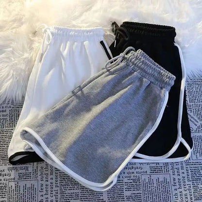 Shorts Oversize Mujer Verano | Rayas Blancas y Negras Tiro Alto Ancho S-3XL