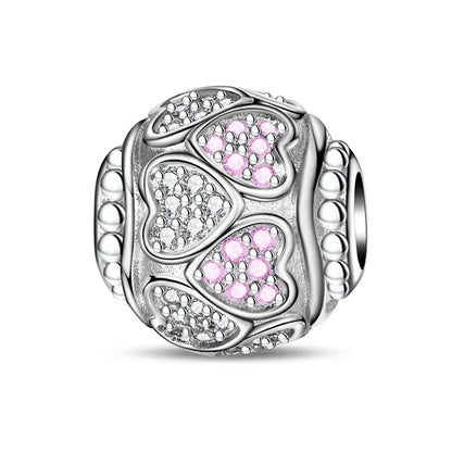 Charm Plata 925 Colgante Rosa Mariposa Corazón Flor Pájaro | Dije Para Pulsera Pandora Compatible