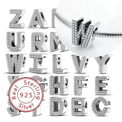 Charm Letras A-Z en Plata 925 – Abalorios DIY para Pulseras Originales Mujer