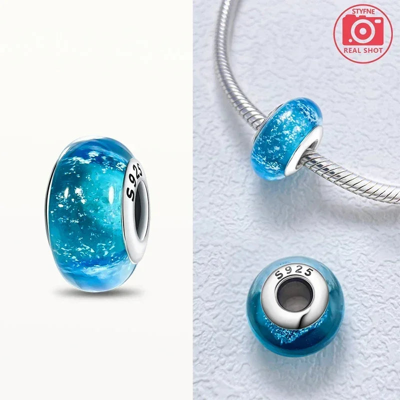 Cuenta Murano en Plata 925 | Beads de Vidrio de Colores para Pulsera Pandora Original