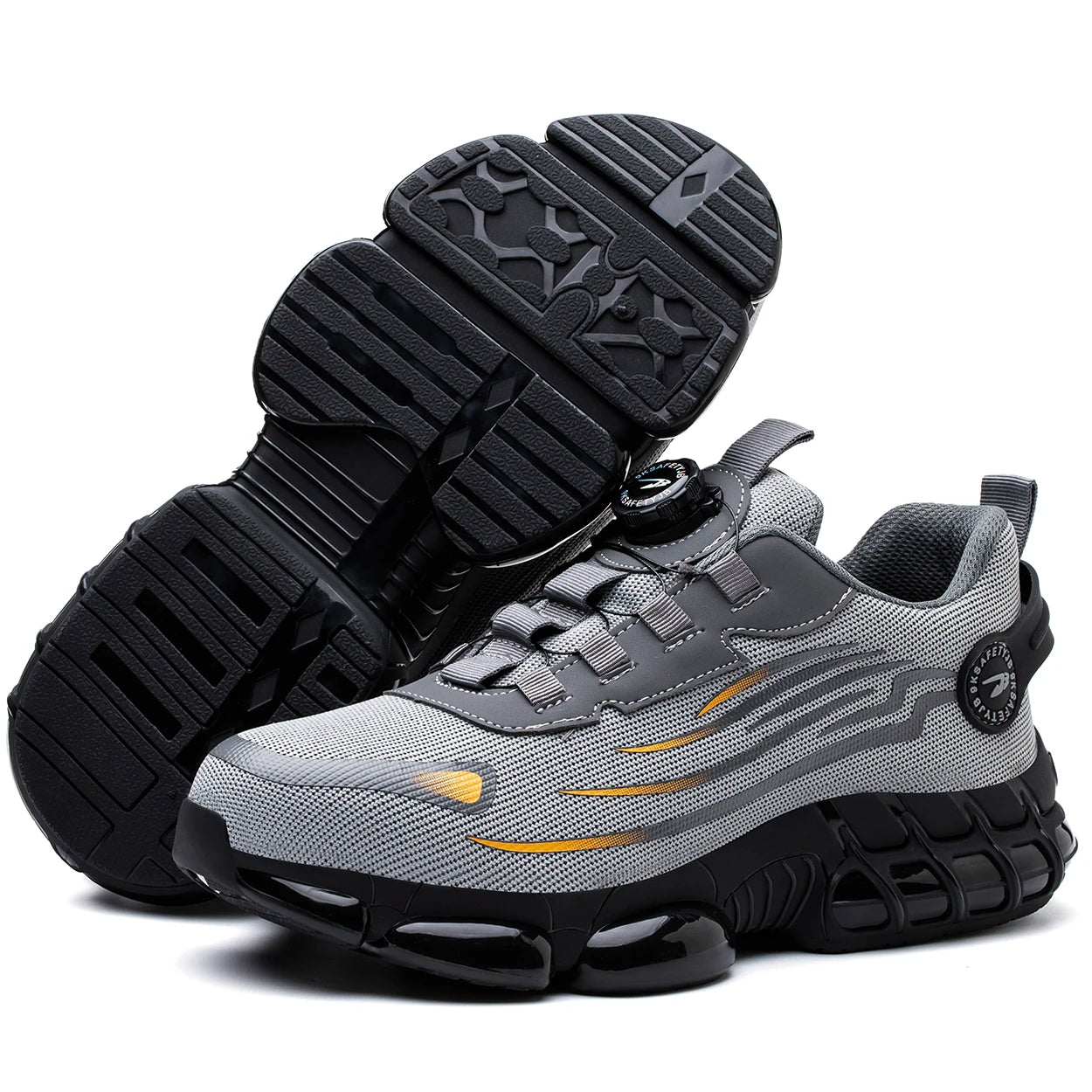 Zapatillas de Seguridad con Hebilla Giratoria – Ligeras, Transpirables y Resistentes, Suela Air Soft Antideslizante para Hombre