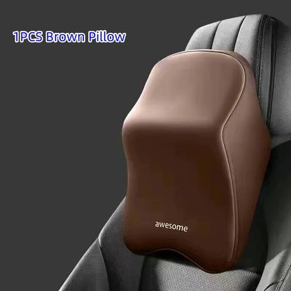 Cojín Lumbar y de Cuello para Coche en Memory Foam | Almohada Universal Ergonómica para Asiento con Soporte y Confort
