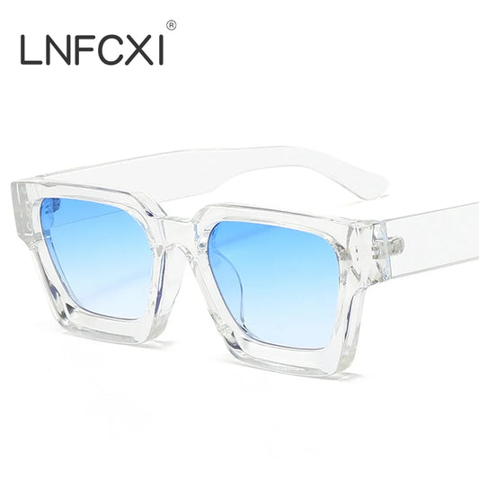JNPCXI Gafas de Sol Cuadradas de Lujo | Retro Fashion Unisex UV400