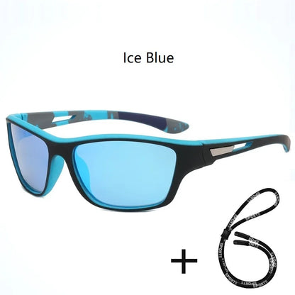 Gafas de Sol Deportivas Polarizadas con Cadena | Unisex Retro UV400 para Ciclismo, Pesca y Escalada