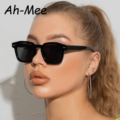 Gafas de Sol Mujer Vintage | Moda Cuadradas Retro Negras y Amarillas UV400