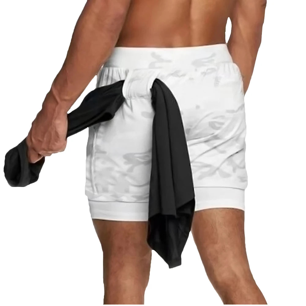 Shorts 2 en 1 para Hombre – Pantalones Deportivos de Doble Capa, Gym, Fitness, Running y Entrenamiento, Jogging Shorts Masculinos