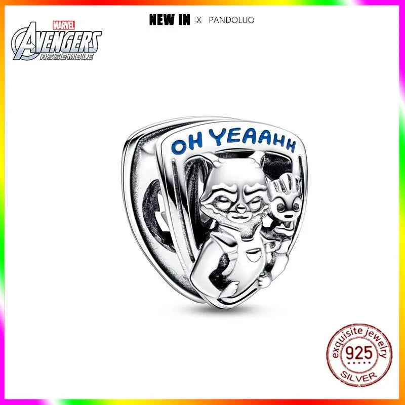 Charm Marvel Disney en Plata 925 – Abalorios Captain America, Wolverine y Deadpool para Pulsera Original Mujer